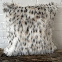 Snow Leopard Cushions | Luxury Sofa Cushions | Patterned Fur Pillows