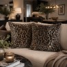 Tierdruck Kunstfellkissen | Leoparden Sofakissen | Gemusterte Fellkissen