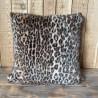 Tierdruck Kunstfellkissen | Leoparden Sofakissen | Gemusterte Fellkissen
