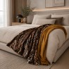 Animal Print Velvet Sofa Throw | Reversible Leopard Print Throw