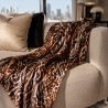 Plaid à Imprimé Animal Grand Format | Jeté de Canapé en Velours de Luxe à Imprimé Léopard