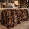 Coperta con Stampa di Grandi Animali | Coperta di Lusso in Velluto con Stampa Leopardata per Divano