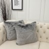 Koala Faux Fur Scatter Cushions | Luxury Grey Fur Cushions and Pillows