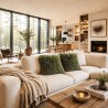 Green Mongolian Fur Cushions | Green Curly Haired Faux Fur Cushions