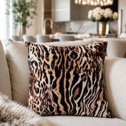 Animal Print Velvet Cushion Covers | Safari Print Velvet Cushions