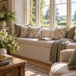 Roses Floral Cushion & Cushion Cover | Country Style Decorative Cushion