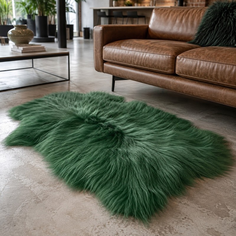 Tapis en Peau de Mouton Ivoire Blanc Pur | Tapis en Peau de Mouton Islandais Blanc Naturel