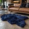 Dark Blue Sheepskin Rug | Blue Icelandic Sheepskin