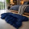 Dark Blue Sheepskin Rug | Blue Icelandic Sheepskin
