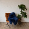Dark Blue Sheepskin Rug | Blue Icelandic Sheepskin