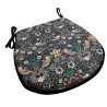 Cuscino per Sedia a Forma di D Strawberry Thief Navy | Cuscino per Sedia a Forma di D Blu con Motivo Floreale