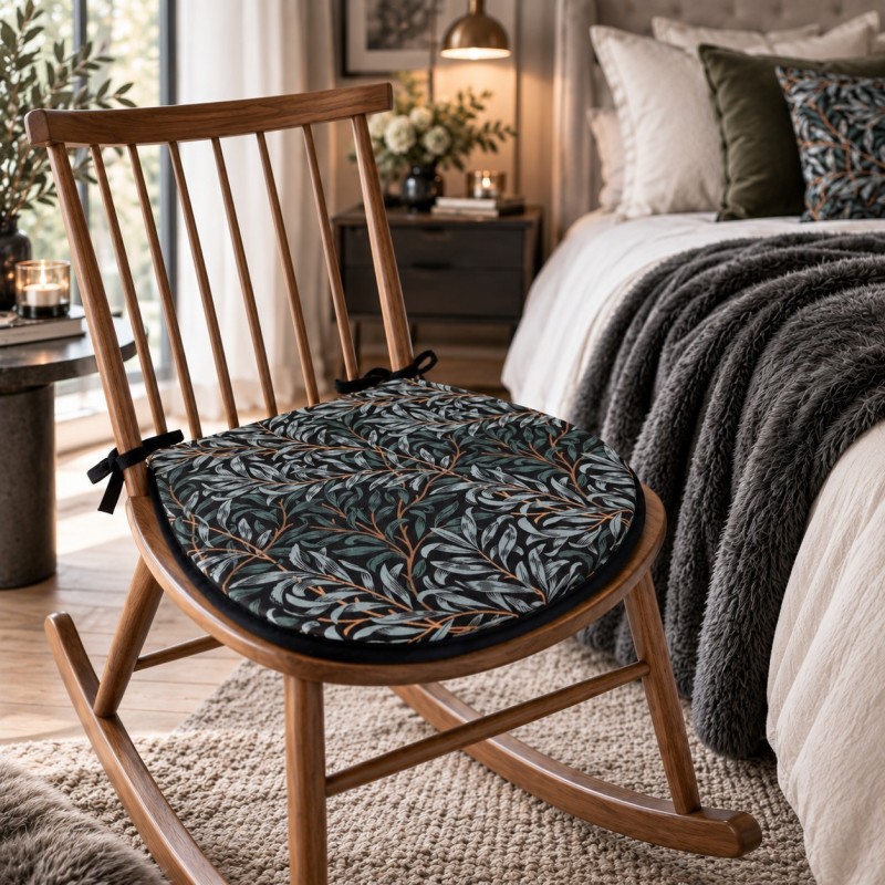 Coussin de siège en forme de D Willow Bough Rouille | Coussins de siège à motifs en forme de D |