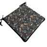 Cuscino Quadrato per Sedia Strawberry Thief Blu Navy | Cuscini Quadrati Rossi per Sedia con Lacci