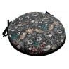 Runder Bistro-Sitzpolster Strawberry Thief Navy | Runde Bistro-Stuhlkissen