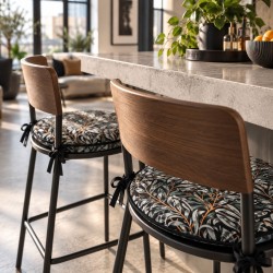 Round Bistro Willow Bough Seat Pads | William Morris Seat Pads |