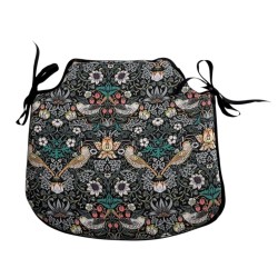 Erdbeer-Dieb Navy Spindel Sitzkissen | Florale Spindel Stuhlkissen |