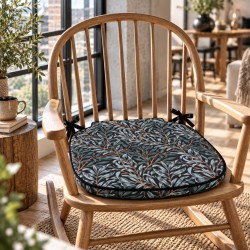Erdbeer-Dieb Navy Spindel Sitzkissen | Florale Spindel Stuhlkissen |