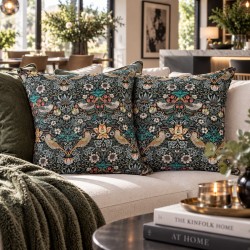 Aardbeienrover Karmozijnrode Kussenhoes | William Morris Kussens |