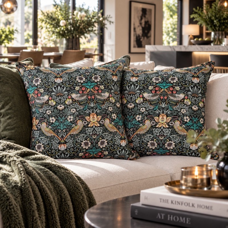Aardbeienrover Karmozijnrode Kussenhoes | William Morris Kussens |