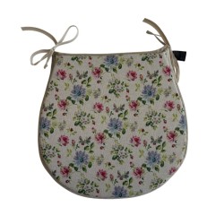Coussin de siège en forme de D à rayures blanches | Coussin de siège en forme de D à rayures extra épaisses