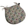Coussin de siège en forme de D à rayures blanches | Coussin de siège en forme de D à rayures extra épaisses