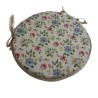 Floral Round Bistro Chair Pads | Round Seat Pads With Rose Design