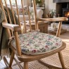 Large Floral Spindle Seat Pads | Flowery Spindle Shaped Chair Pads