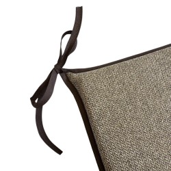 Brown Herringbone Square Seat Pads | Square Shape Herringbone Chair Pads