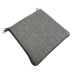 Herringbone Square Seat Pads | Square Shape Grey Herringbone Chair Pads
