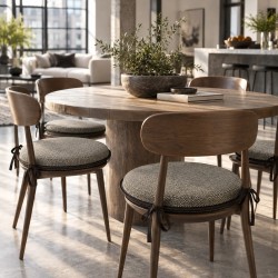 Ronde Bistro Natuurlijke Regenwoud Gobelin Stoelkussens | Ronde Stoelkussens