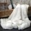 White Polar Bear fur throw for bed sofa or chair