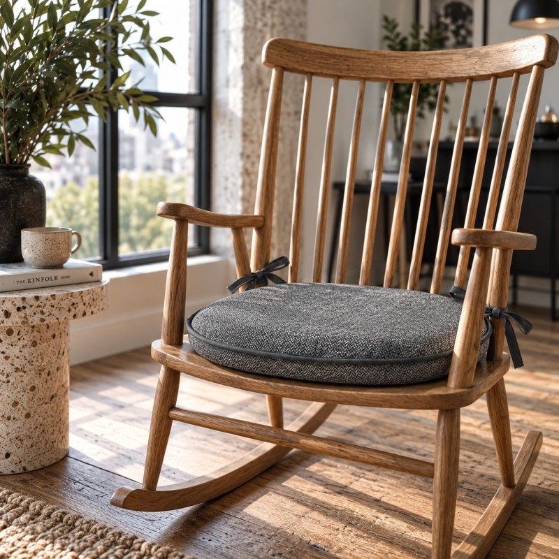 Coussin de Siège en Tapisserie de Forêt Tropicale Naturelle | Coussin de Chaise en Forme de Fuseau