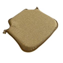 Small Herringbone Spindle Seat Pads | Spindle Shaped Mustard Herringbone Chair Pads