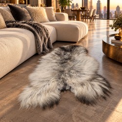 Tappeto in Pura Pelle di Pecora Avorio Bianco | Tappeto in Pelle di Pecora Islandese Bianco Naturale