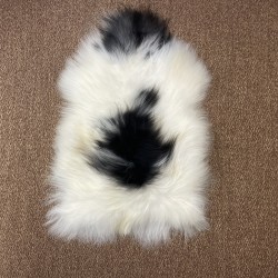 Large Icelandic Sheepskin | Black & White Sheepskin Rug
