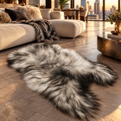 Tapis en Peau de Mouton Ivoire Blanc Pur | Tapis en Peau de Mouton Islandais Blanc Naturel