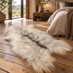 Ivory White Pure Sheepskin Vloerkleed | Natuurlijk Wit IJslands Schapenvacht Vloerkleed