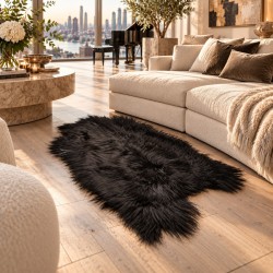 Tapis en Peau de Mouton Ivoire Blanc Pur | Tapis en Peau de Mouton Islandais Blanc Naturel
