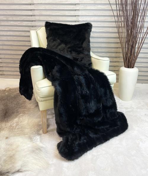 Faux Fur Cushions, Badger Faux Fur Cushion , faux-fur-throws