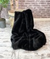 Faux Fur Cushions, Badger Faux Fur Cushion , faux-fur-throws