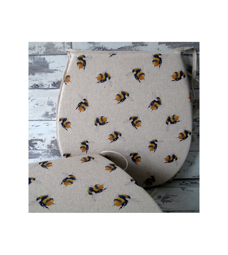 Small Bees reversible classic D seat pads