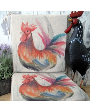 Rooster reversible square seat pads