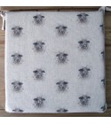 Small Sheep reversible square seat pads