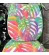 Tropical Leaves rounded luxury seat pads with ties