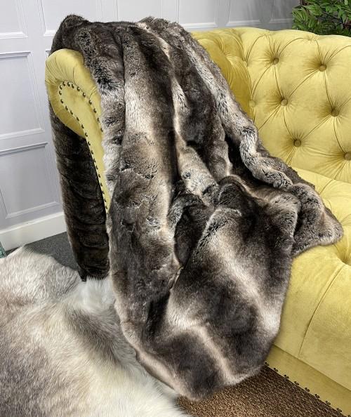 Richmond Taupe Faux Fur Throw