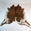XX/Large Mid Brown and off-white Cowhide Rug CR00136