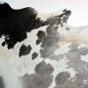 X/Large Black, Grey and off-white Cowhide Rug CR00142
