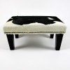 Small Black and White Cowhide Footstool 315