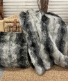 Black Pheasant Faux Fur Cushion