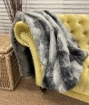 Grey Lynx Faux Fur Cushion